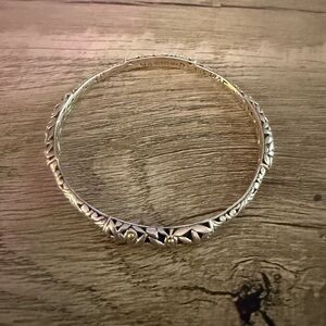 Silver and Gold Detail Bangle